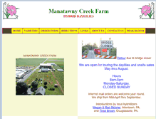 Tablet Screenshot of manatawnycreekfarm.com